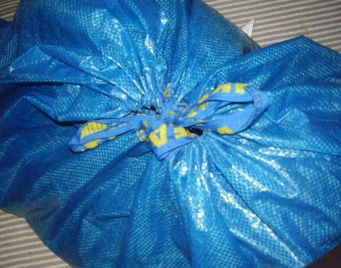 Recycled Ikea Bag Backpack Crafts