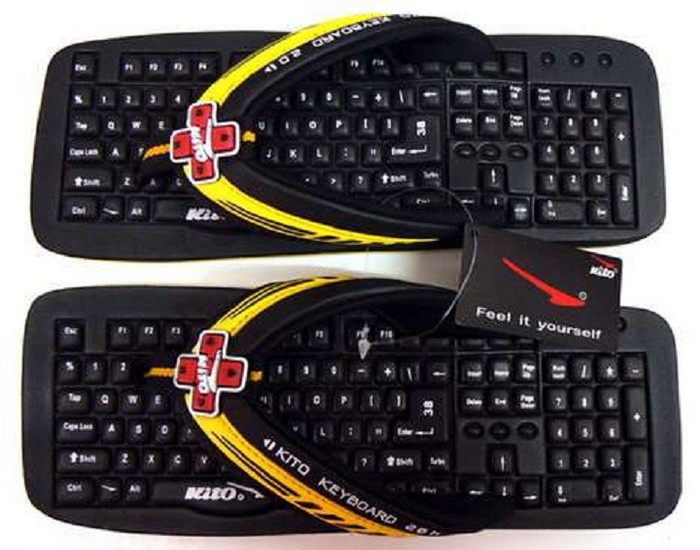 Recycled Old Keyboard Shoe Designs