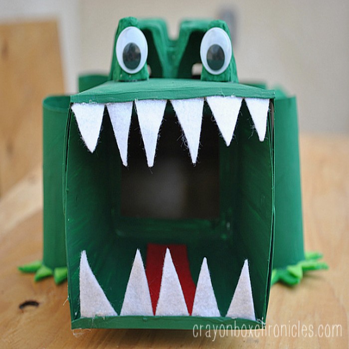 DIY Alligator Affirmation Box Face