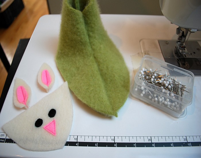 Fuzzy Bunny Slippers From Recycled Felted Sweater