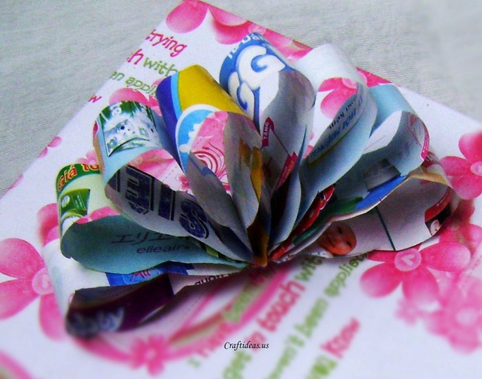Paper Bow Through Recycling Art