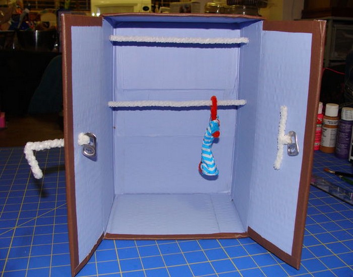DIY Recycled Material Doll Closet