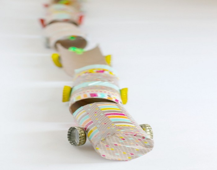 DIY Recycled Paper Train for Kids