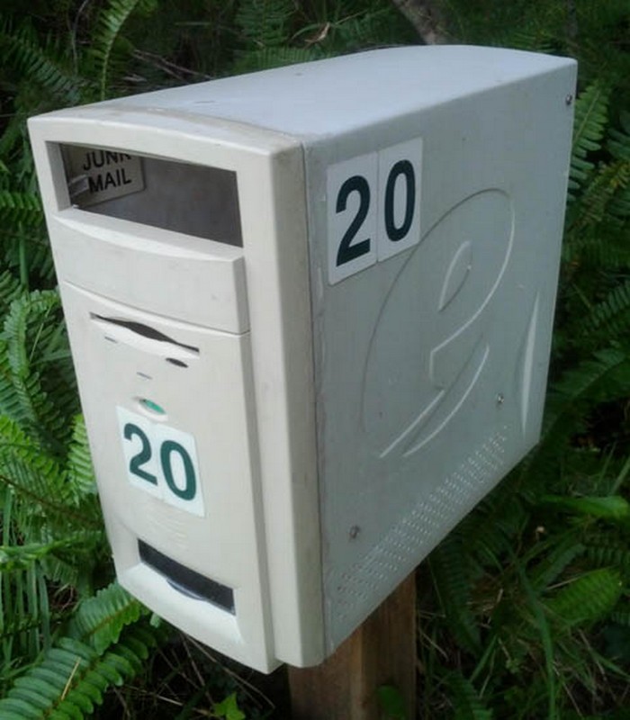 Old Computer Tower As a mail Box