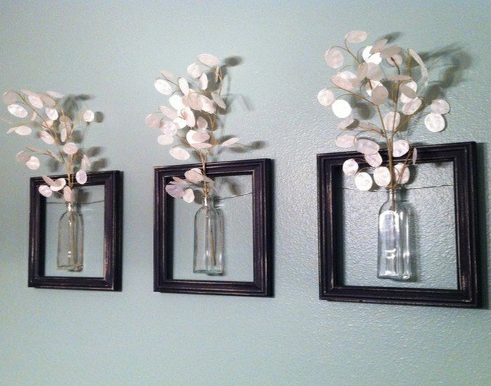 DIY Recycled Old Picture Frame Flower Art Home Decor