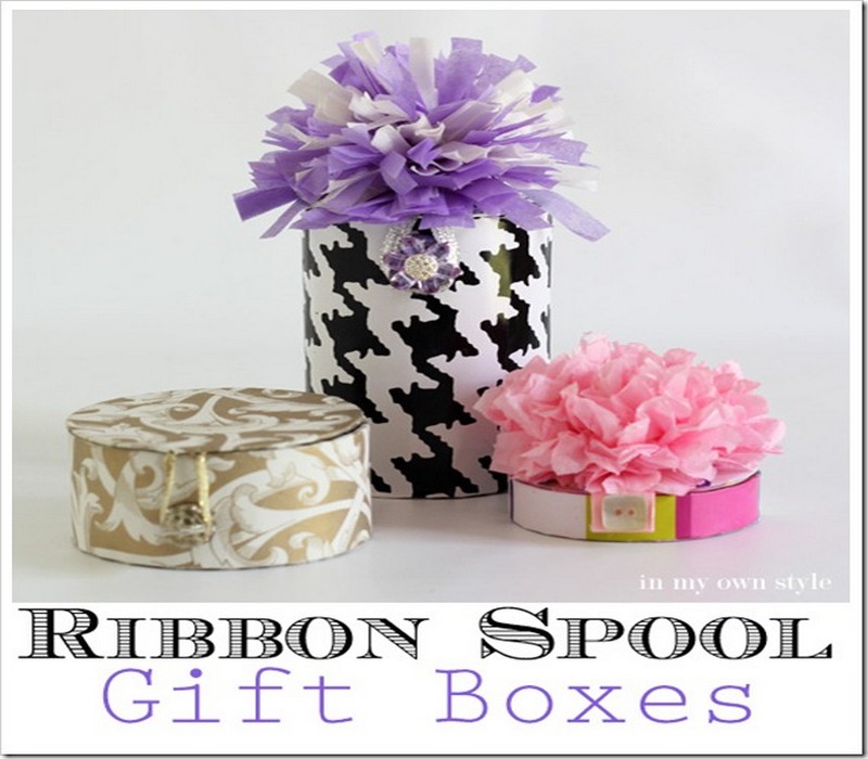Ribbon Spool Gift Box Idea