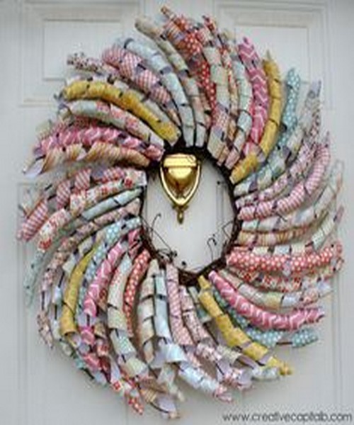 Recycled Newspaper Wreath