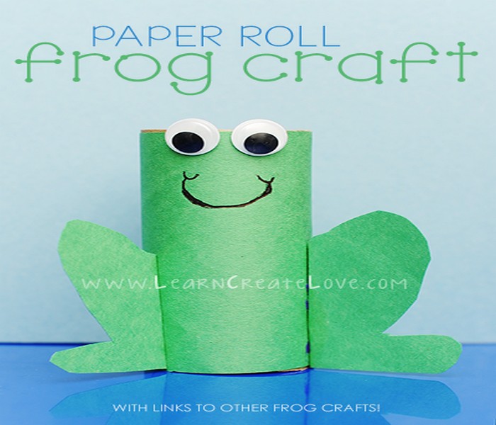 Recycled Paper Roll Kids Frog Toy