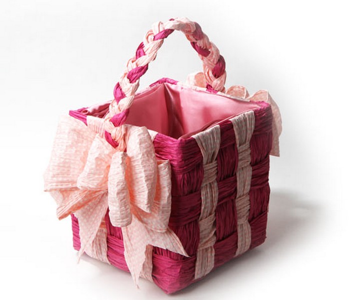 Upcycled Paper Twist Basket