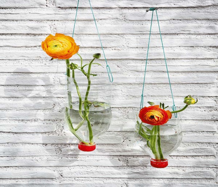 Upcycled Plastic Bottles Flower Hanging