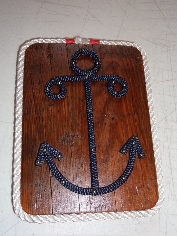 Upcycled Wood Anchor Sign Plaque