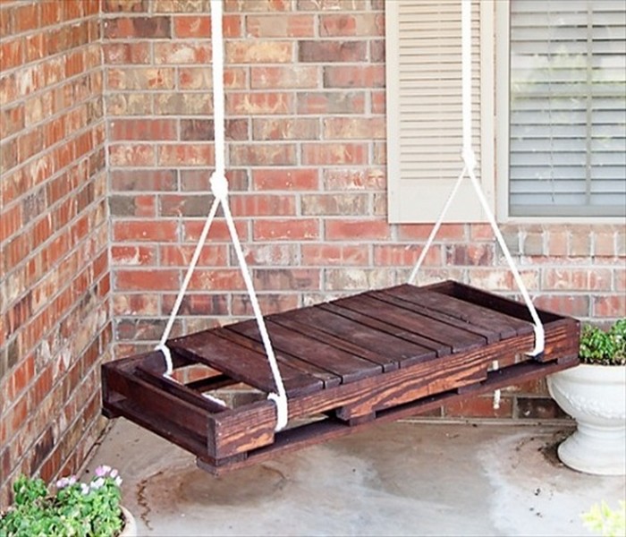 Recycled Wooden Pallet Hanging bench