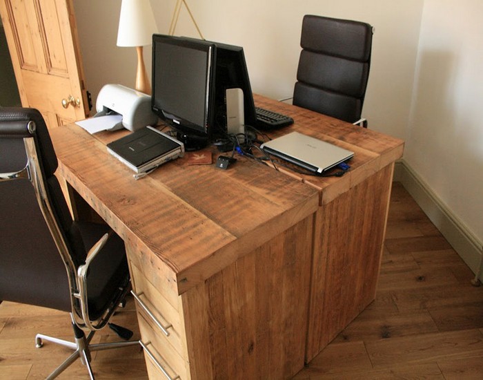 Recycled wood desk