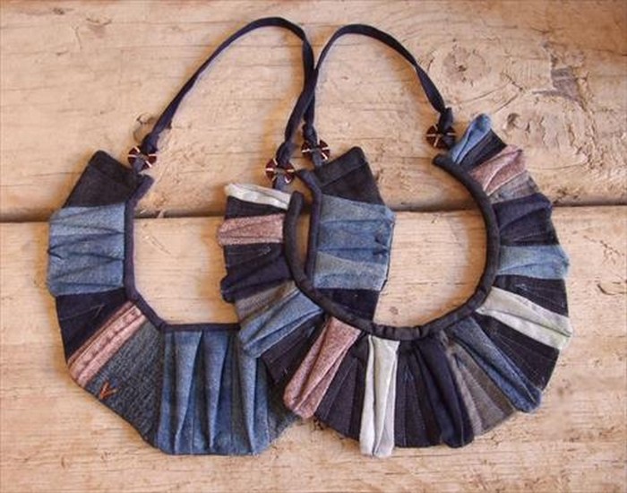 DIY Recycled Old Jeans Jewelry