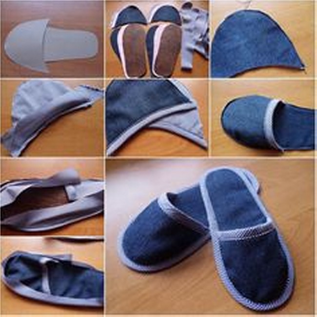 DIY Recycled Jeans Stylish Shoes