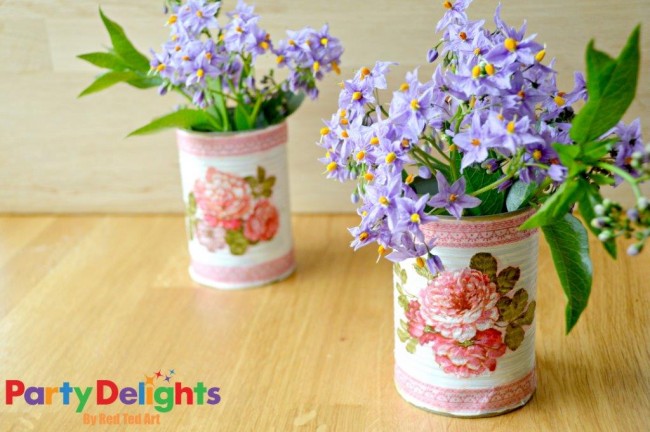 DIY Recycling Tin Cans Decorations