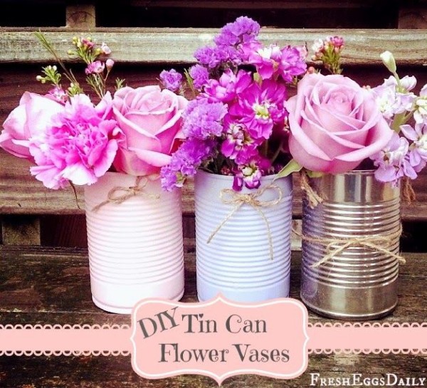 DIY Tin Cans Beautiful Flower Vases