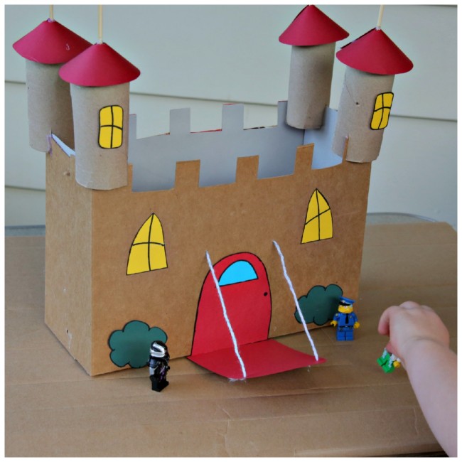 Recycled Cardboard Castle House Kid Toys