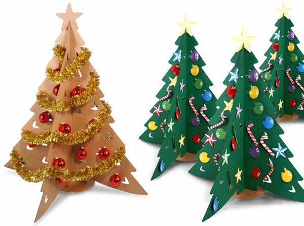 Recycled Cardboard Christmas Tree Idea