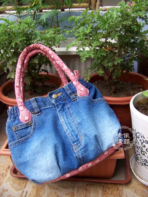 Recycled Fabric Jeans bag