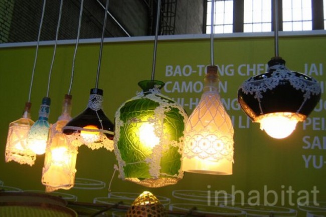 Recycled Glass Bottles Lamp