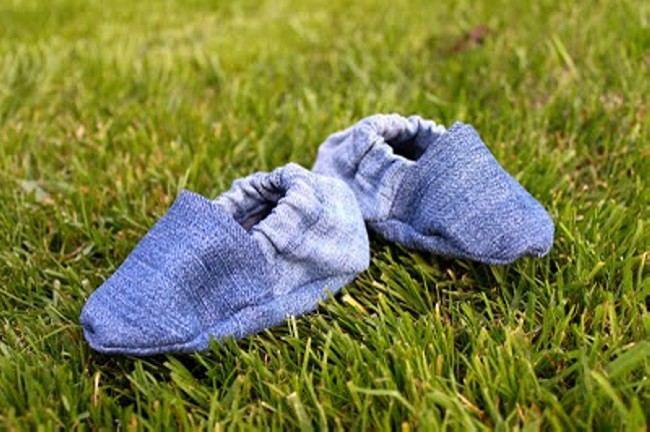 Recycled Jeans Stylish Baby Shoes