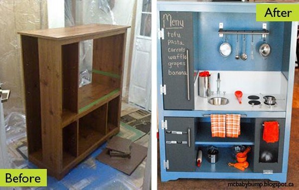 Recycled Kids Play Kitchen