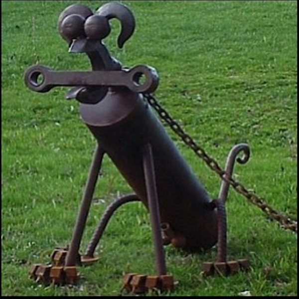 Recycled Metal Dog