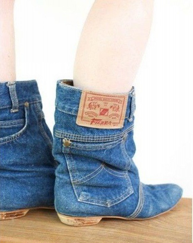 Recycled Old Pair Jeans Stylish Shoes
