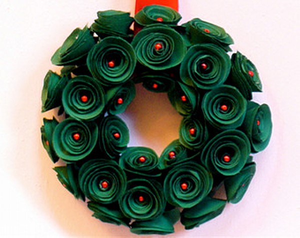 Recycled Paper Green Wreath