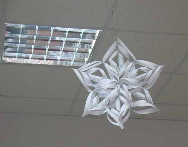 Recycled Paper Handmade Christmas Decor Snowflake
