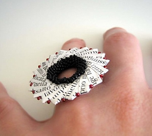 Recycled Paper Jewelry Ring