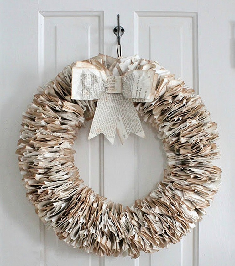 Recycled Paper Wall Wreath