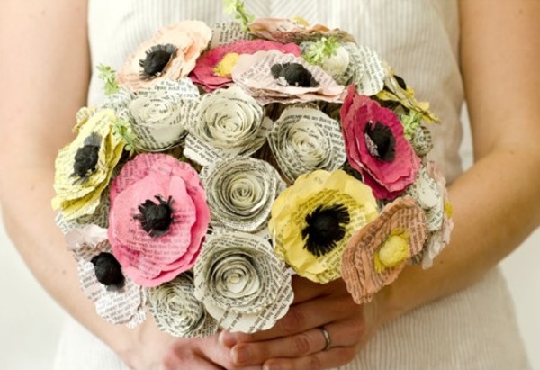 Recycled Paper Wedding Flowers