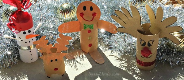 Recycled Toilet Paper Rolls Christmas Decorations