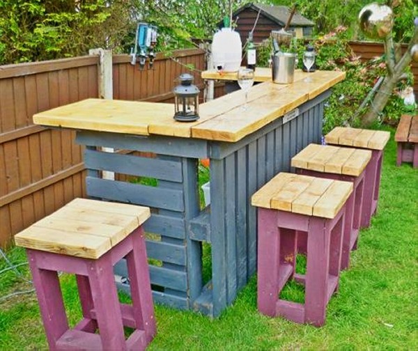 Repurposed Wooden Pallet Furniture for Patio Decor