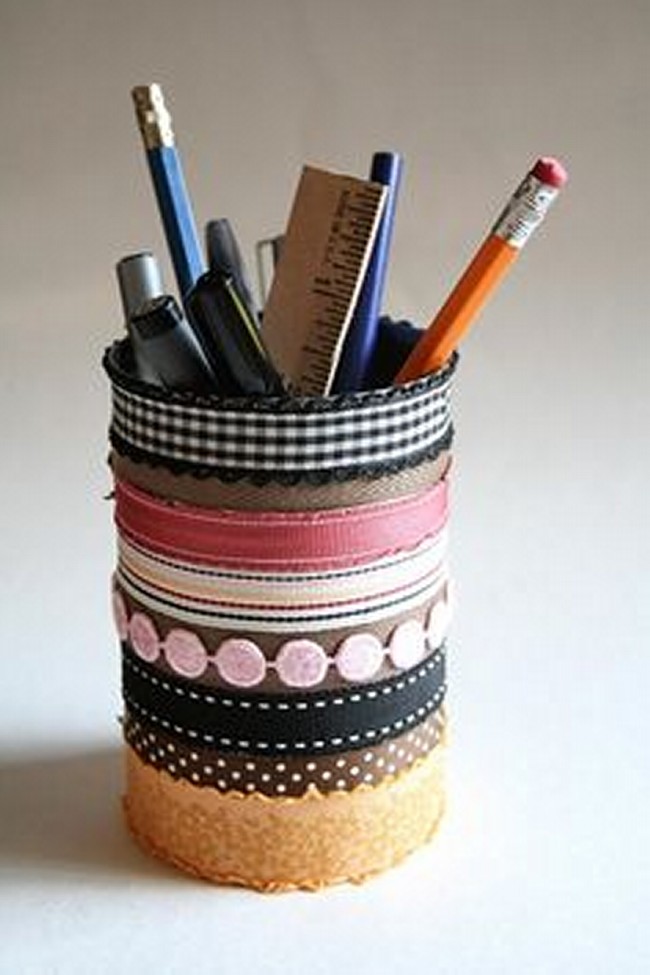Tin Cans Pencil Holder