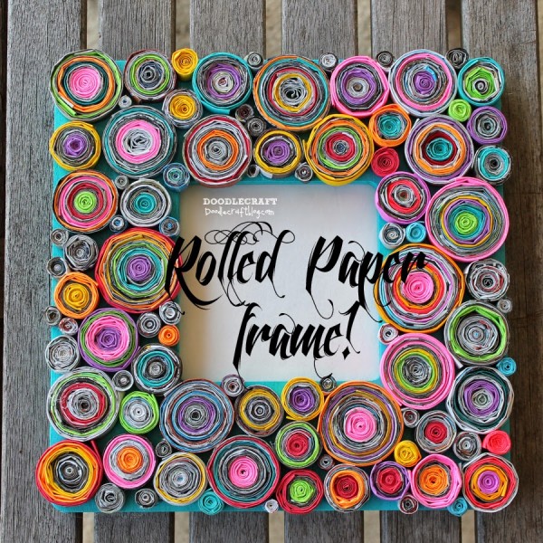 Upcycled Rolled Papers Frame