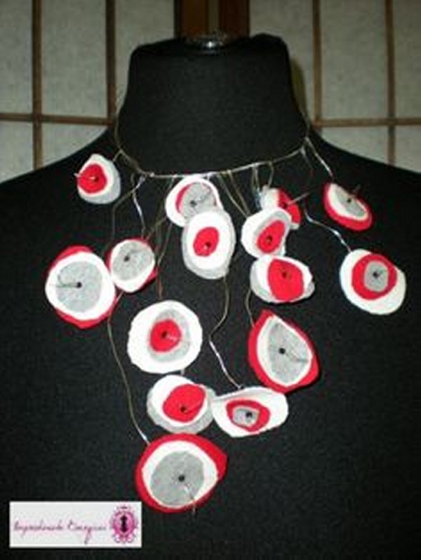 Upcycled T-shirt Jewelry Necklace