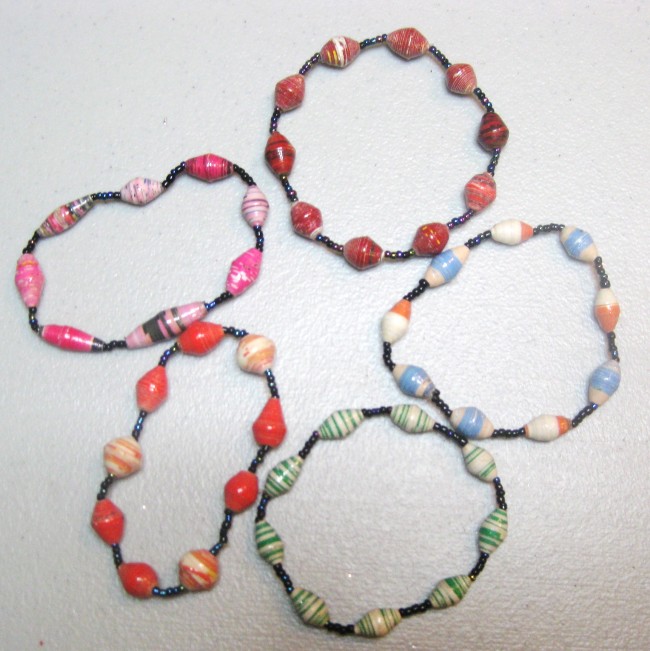 Recycled Beads Bracelets