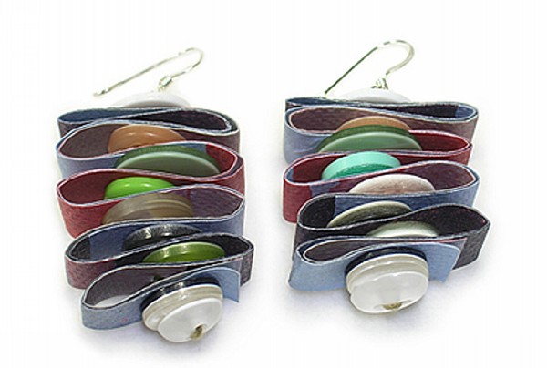 Recycled Buttons Earrings