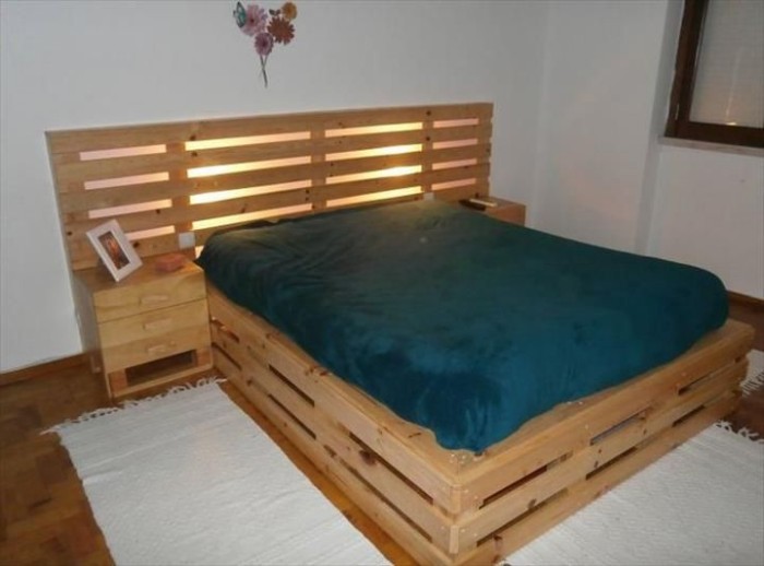 Recycled Pallet Bed Frame Plan