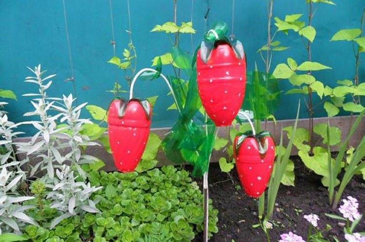 Recycled Plastic Bottles Garden Decoration