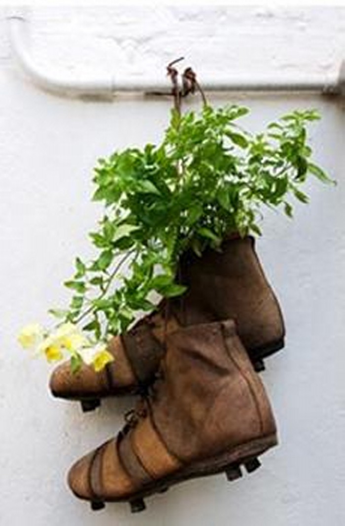 Recycled Shoes Garden Planters