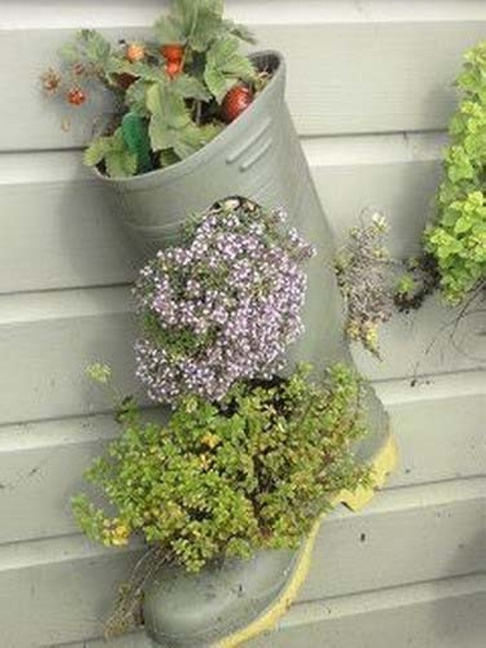 Recycled Shoes Wall Planter