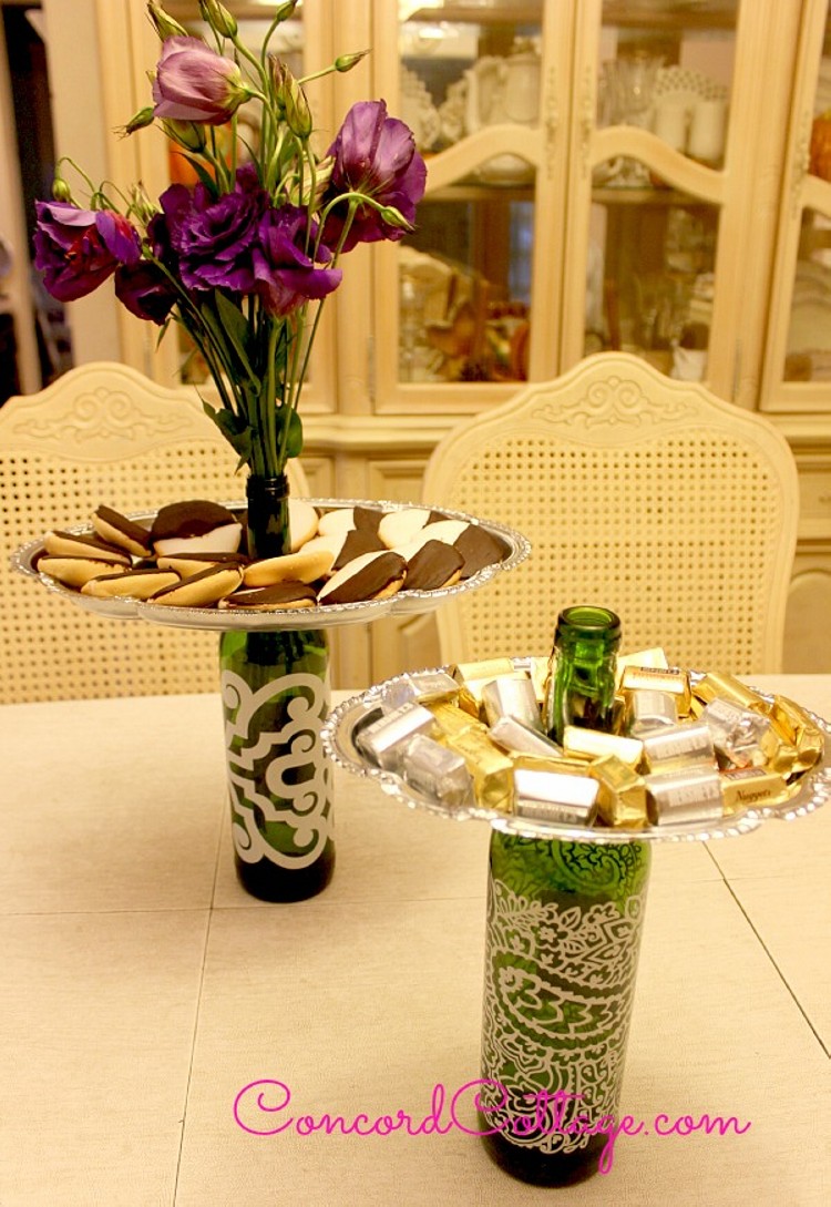 Recycled Wine Bottles Tray Holders