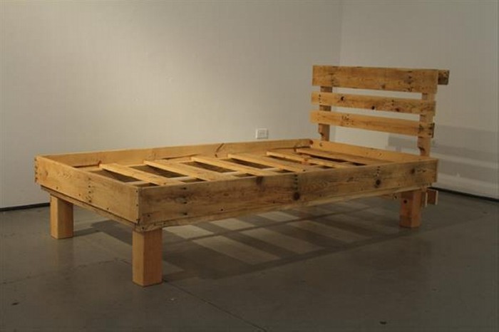 Recycled Wooden Pallet Bed Frame