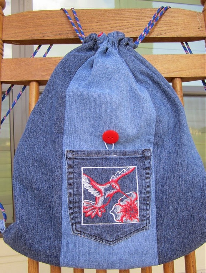Recycled Denim Backpack