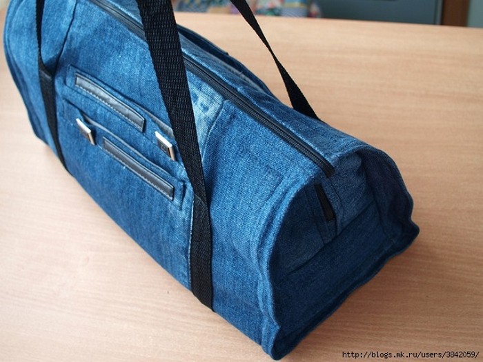 Recycled Jeans Gym Bag