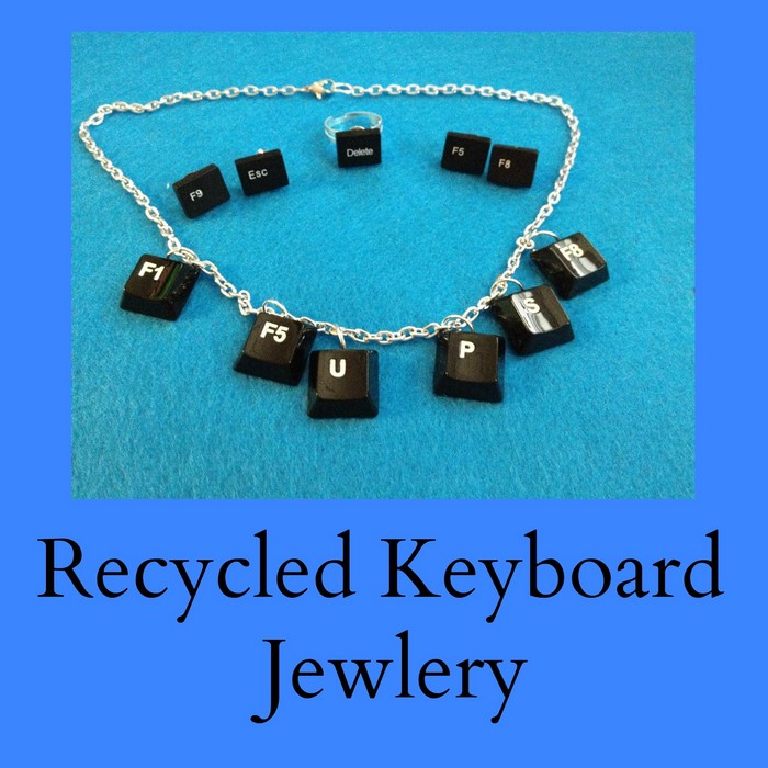 Recycled Keyboard Jewelry